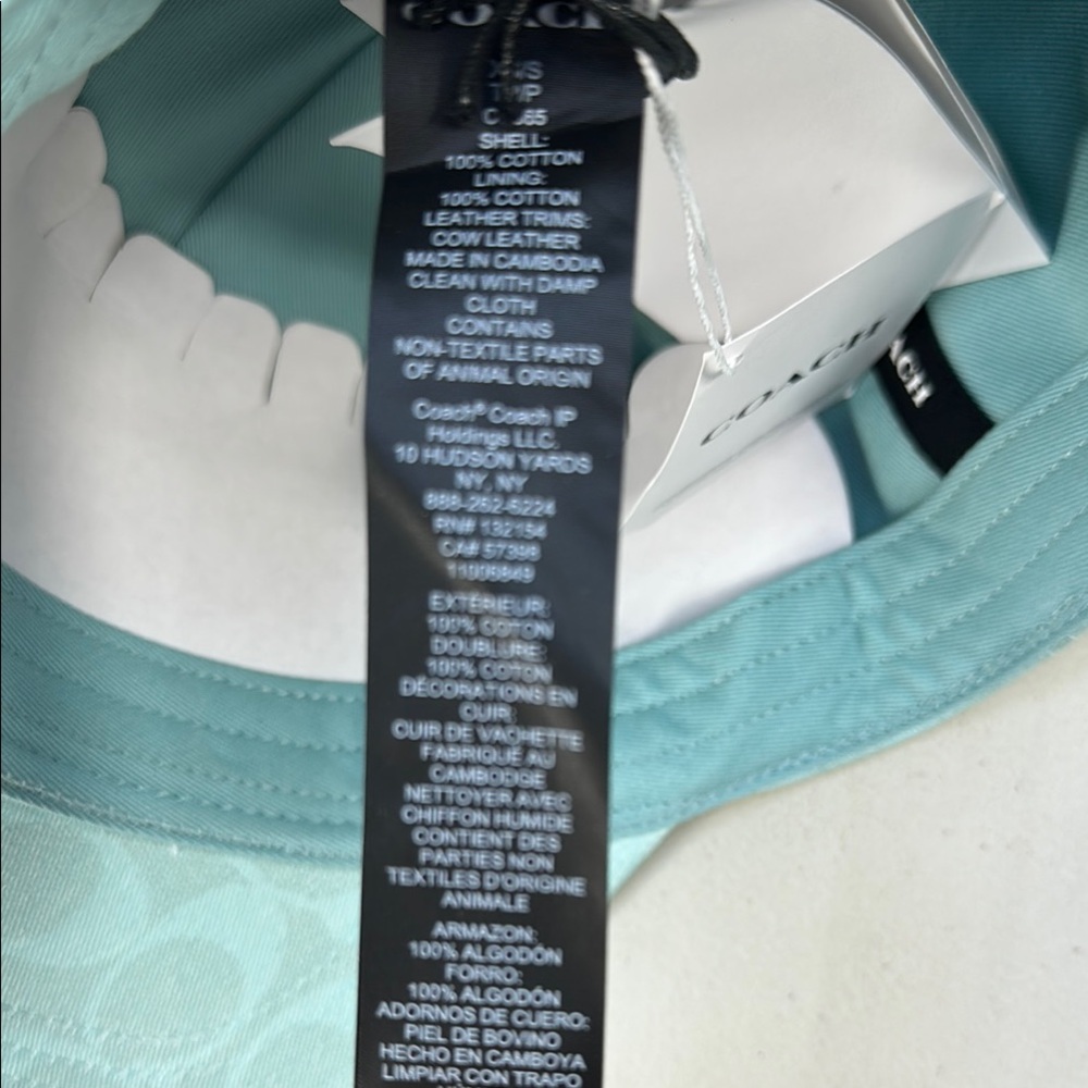 Coach Teal Signature C Monogram Baseball Hat Brand New with tags!! - Picture 5 of 7